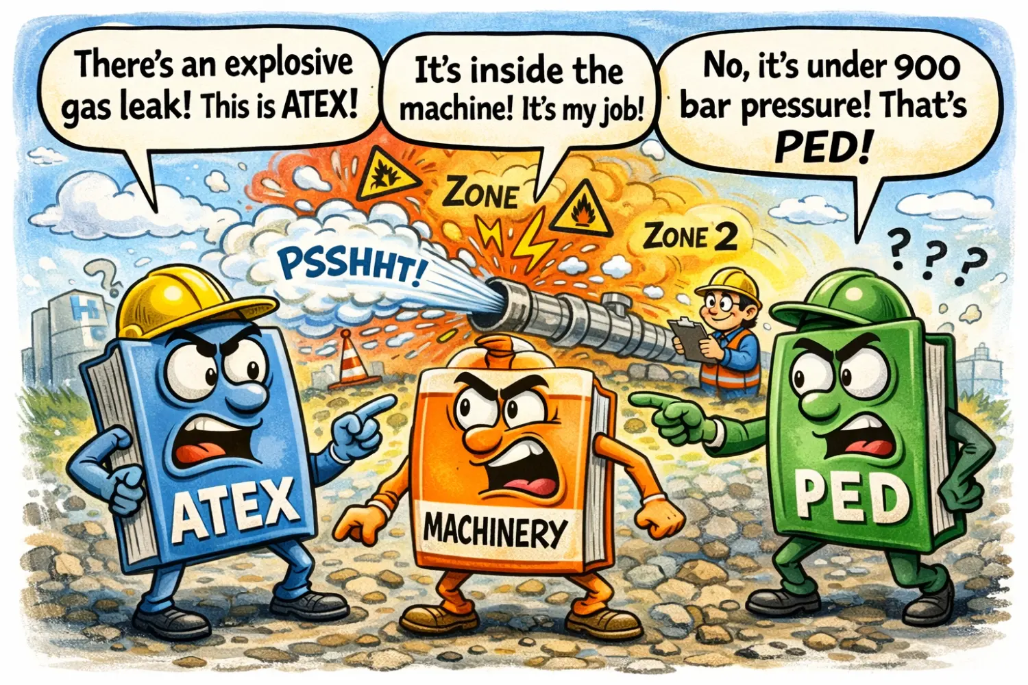 H2 and… ATEX, PED, Machinery regulation